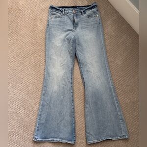 Like new express jeans 70’s flare mid rise
